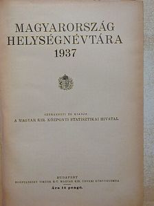 Magyarország helységnévtára 1937 [antikvár]