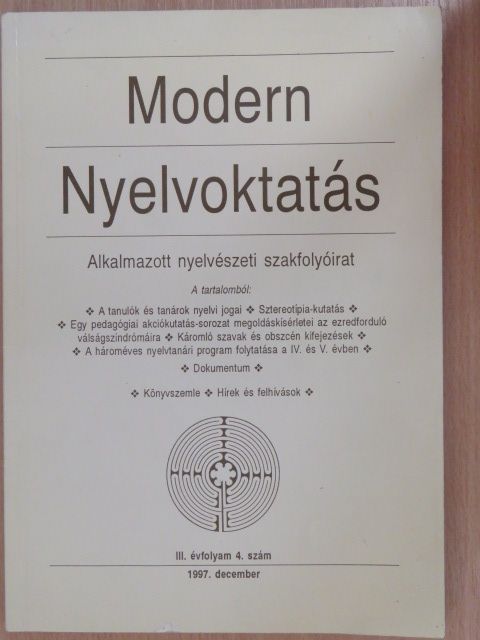 Abádi Nagy Zoltán - Modern Nyelvoktatás 1997/4. [antikvár]
