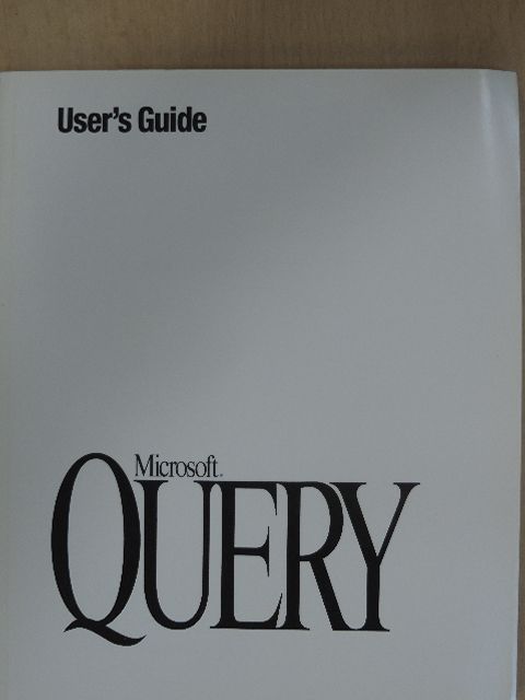 Microsoft Query Version 1.0 [antikvár]