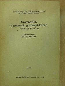 G. Lakoff - Szemantika a generatív grammatikában (dedikált példány) [antikvár]