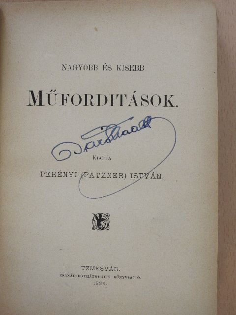 Alfred de Vigny - Nagyobb és kisebb műforditások [antikvár]