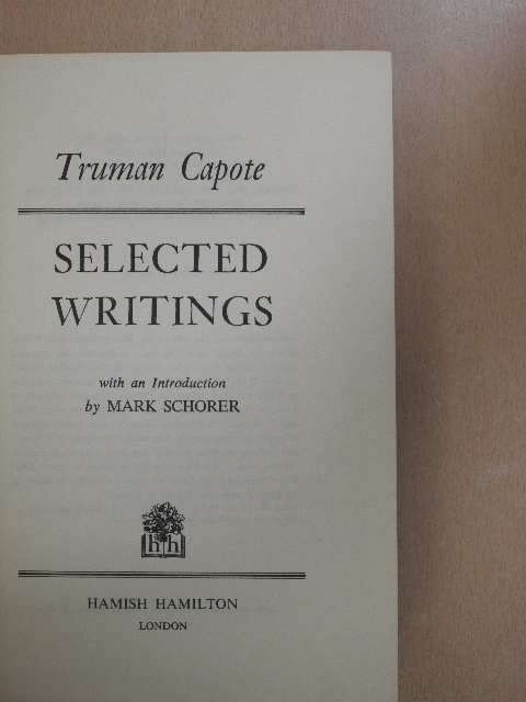 Truman Capote - Selected Writings [antikvár]