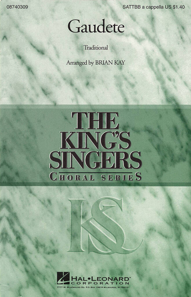 GAUDETE - THE KING'S SINGERS SATTBB A CAPELLA - ARR.BY BRIAN KAY