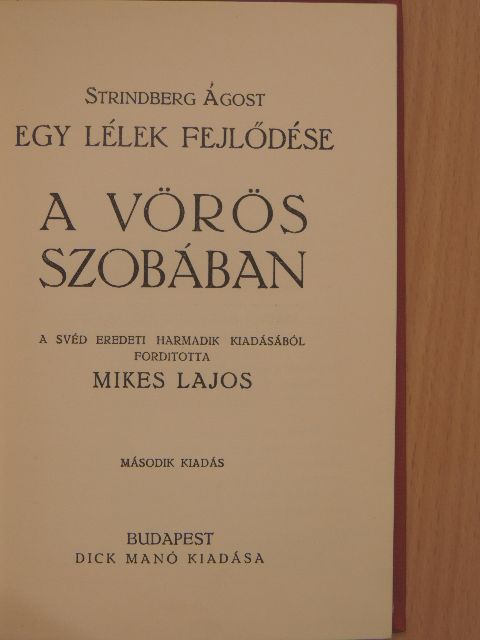 Strindberg Ágost - Egy lélek fejlődése III. [antikvár]