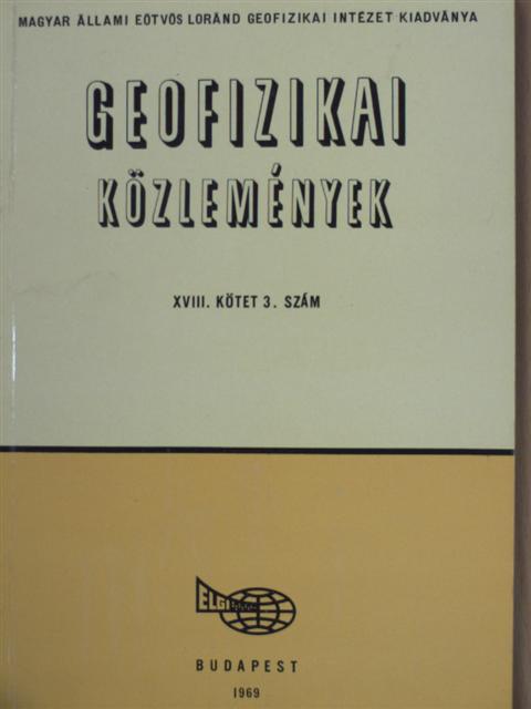 Aczél Etelka - Geofizikai Közlemények 1969/3. [antikvár]