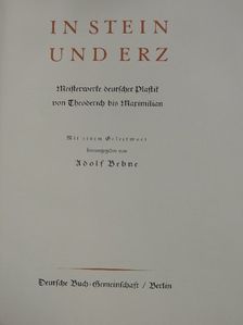Adolf Behne - In Stein und Erz (gótbetűs) [antikvár]