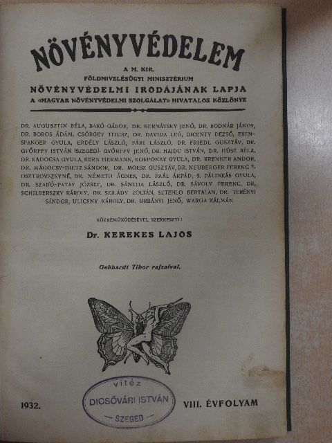 Dr. Hajós György - Növényvédelem 1932. január-december [antikvár]