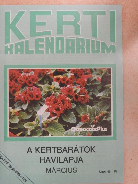 Dr. Ferenczy Tibor - Kerti Kalendárium 1992. március [antikvár]