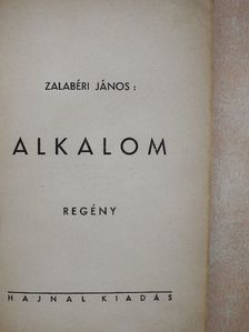 Zalabéri János - Alkalom [antikvár]