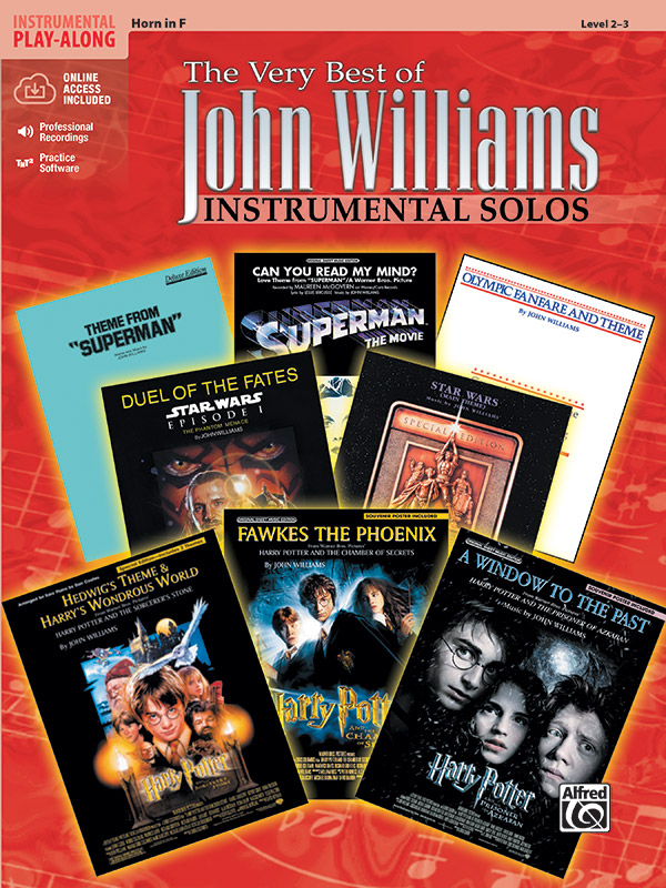 WILLIAMS JOHN - JOHN WILLIAMS, THE VERY BEST OF. INSTRUMENTAL SOLOS. PLAY ALONG, ONLINE ACCES INCLUDED