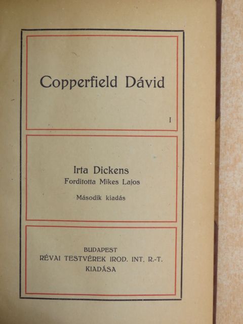 Charles Dickens - Copperfield Dávid I-III. [antikvár]