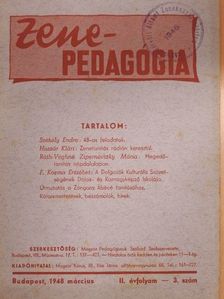 F. Kozma Erzsébet - Zenepedagógia 1948. március [antikvár]