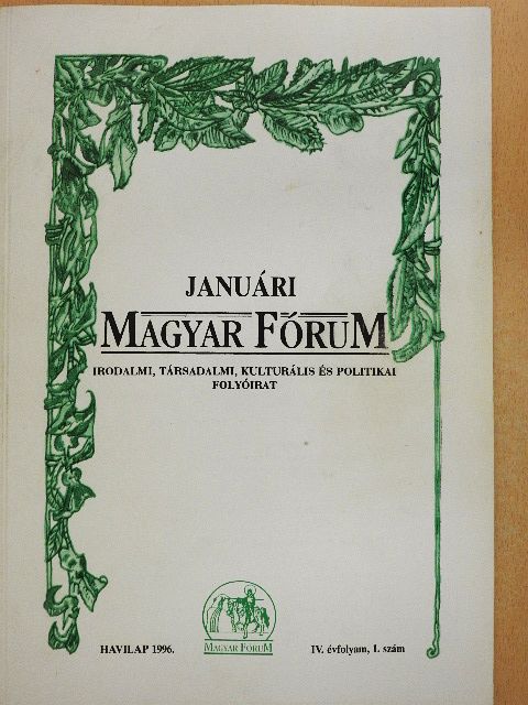 Bérczy Márton - Havi Magyar Fórum 1996. január [antikvár]
