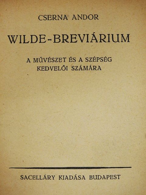André Gide - Wilde-breviárium [antikvár]