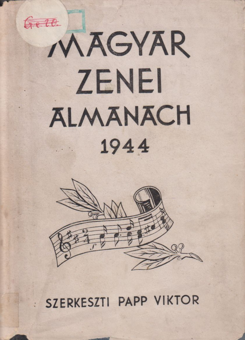PAPP VIKTOR - Magyar Zenei Almanach 1944 [antikvár]