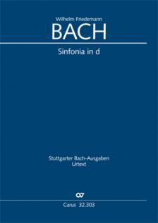 BACH, W.F. - SINFONIA IN d BR-WFB C 7/FK 65 2 FLAUTI, 2 VIOLINI, VIOLA E BASSO CONT. (WOLLNY) URTEXT PARTITUR