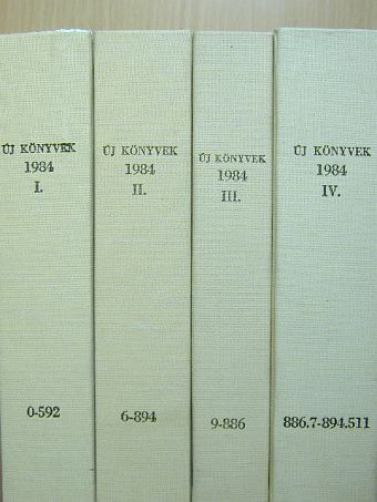 Új könyvek 1984. I-IV. [antikvár]