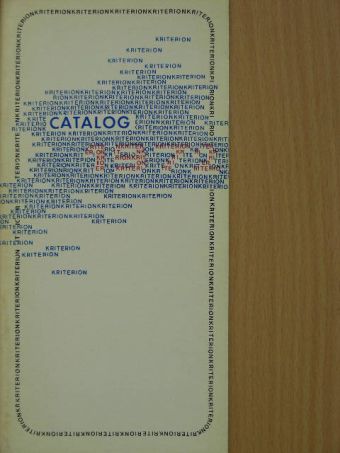 Kriterion katalógus 1972 [antikvár]