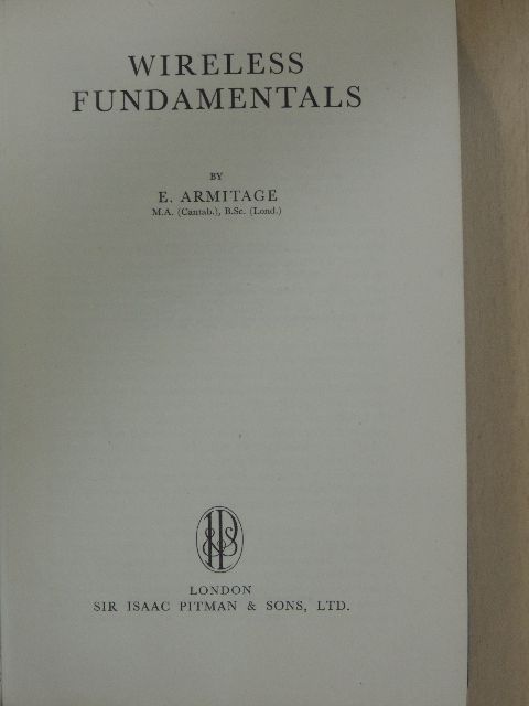 E. Armitage - Wireless fundamentals [antikvár]