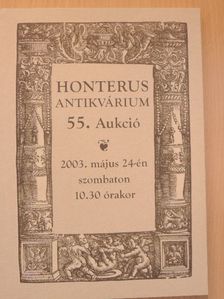 Honterus Antikvárium 55. Aukció [antikvár]