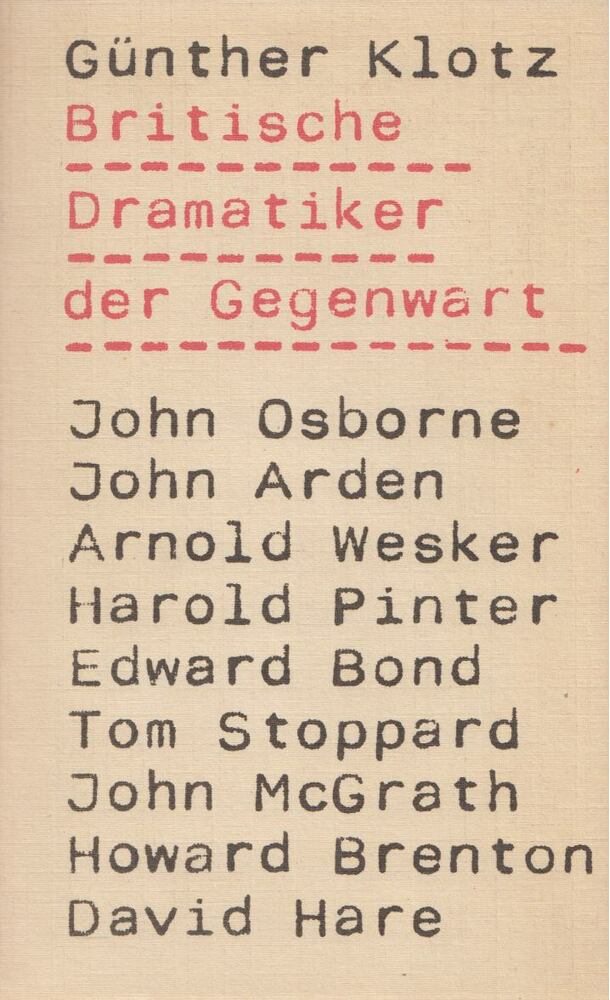 Günther Klotz - Britische Dramatiker der Gegenwart [antikvár]
