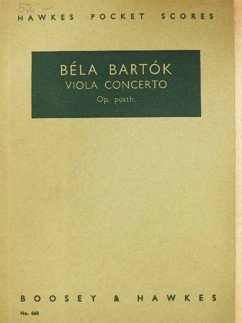 Bartók Béla - Concerto for Viola and Orchestra [antikvár]