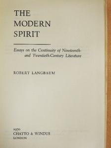 Robert Langbaum - The Modern Spirit [antikvár]
