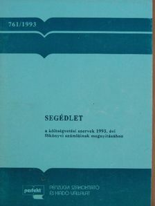 Gubányi Lászlóné - Segédlet a költségvetési szervek 1993. évi főkönyvi számláinak megnyitásához [antikvár]