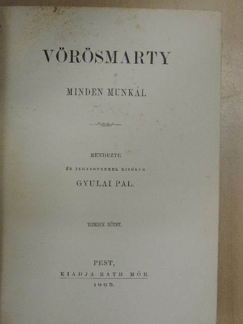 Vörösmarty - Vörösmarty minden munkái X-XI. [antikvár]