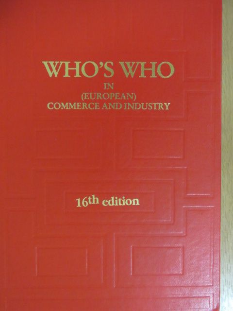 Who's Who in (European) Commerce and Industry 2002 [antikvár]