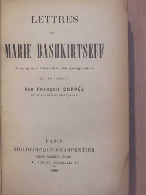 Marie Bashkirtseff - Lettres de Marie Bashkirtseff [antikvár]