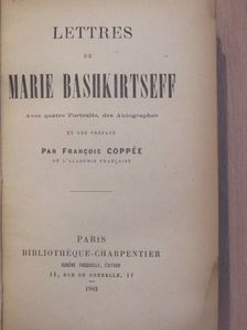Marie Bashkirtseff - Lettres de Marie Bashkirtseff [antikvár]