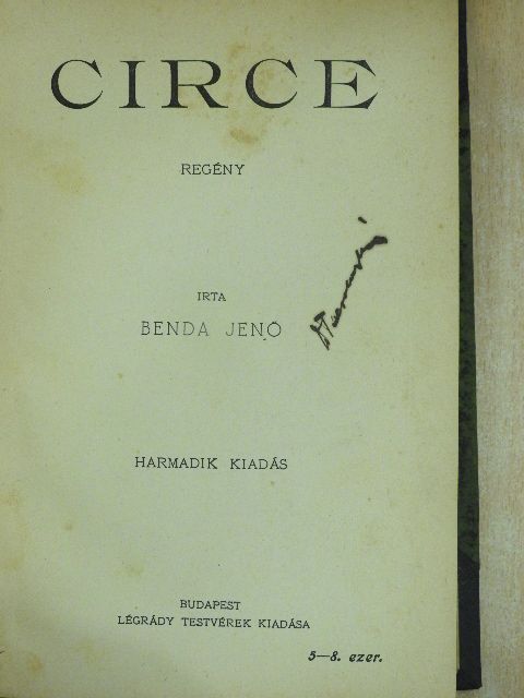 Benda Jenő - Circe [antikvár]