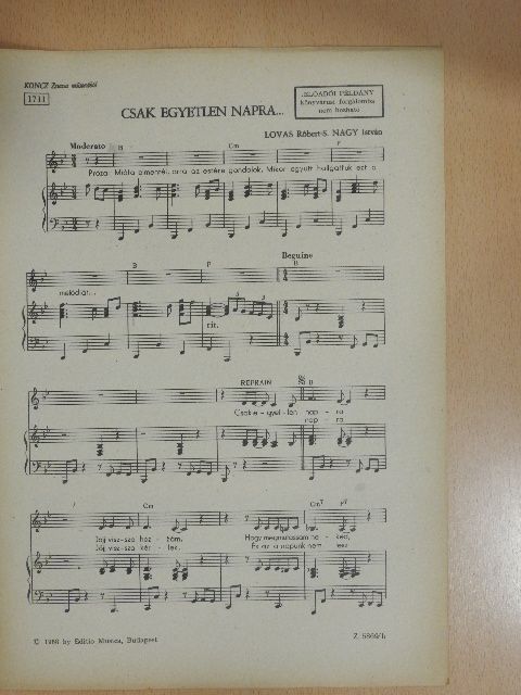 Lovas Róbert - Csak egyetlen napra... [antikvár]