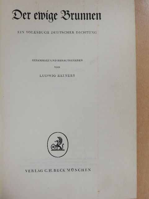 Friedrich Hebbel - Der ewige Brunnen [antikvár]
