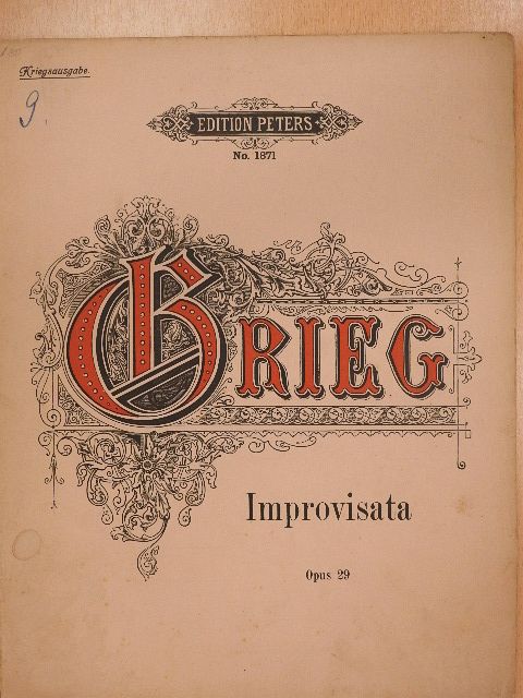 Edvard Grieg - Improvisata [antikvár]