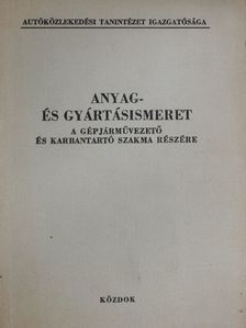 Balogh János - Anyag- és gyártásismeret [antikvár]