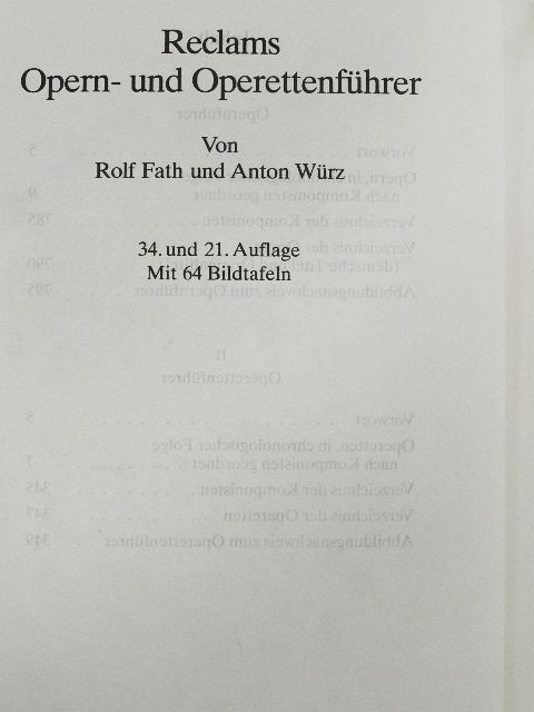 Anton Würz - Reclams Opern- und Operettenführer [antikvár]