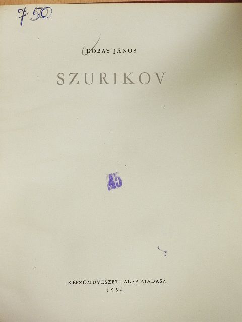 Dobay János - Szurikov [antikvár]