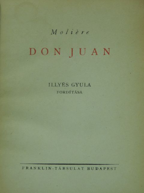 Moliére - Don Juan [antikvár]