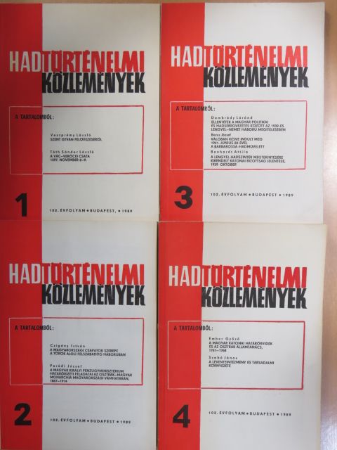 A. Sajti Enikő - Hadtörténelmi Közlemények 1989. január-december [antikvár]