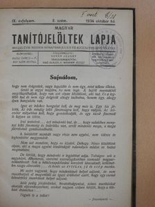 Magyar Tanítójelöltek Lapja 1934-1935. (nem teljes évfolyam) [antikvár]