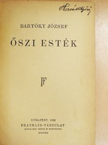 Bartóky József - Őszi esték [antikvár]