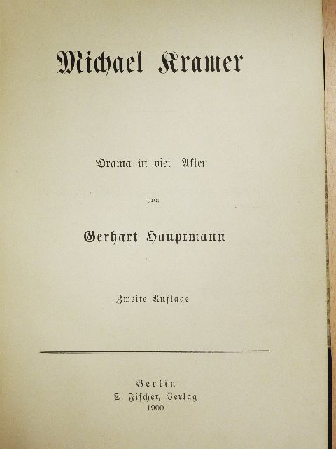 Gerhart Hauptmann - Michael Kramer (gótbetűs) [antikvár]