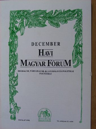 Ady Endre - Havi Magyar Fórum 1998. december [antikvár]