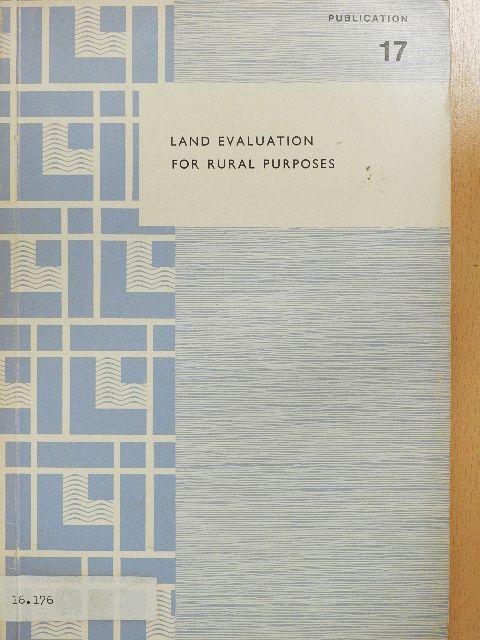 Land Evaluation for Rural Purposes [antikvár]