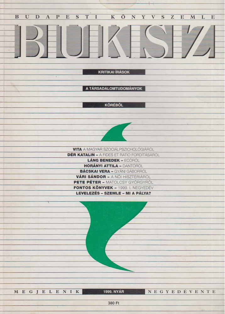 Bodnár M. István - BUKSZ 1999. Nyár [antikvár]