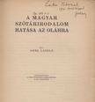 Göbl László - A magyar szótárirodalom hatása az oláhra (dedikált) [antikvár]