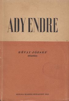 RÉVAI JÓZSEF - Ady Endre - Révai József előadása [antikvár]