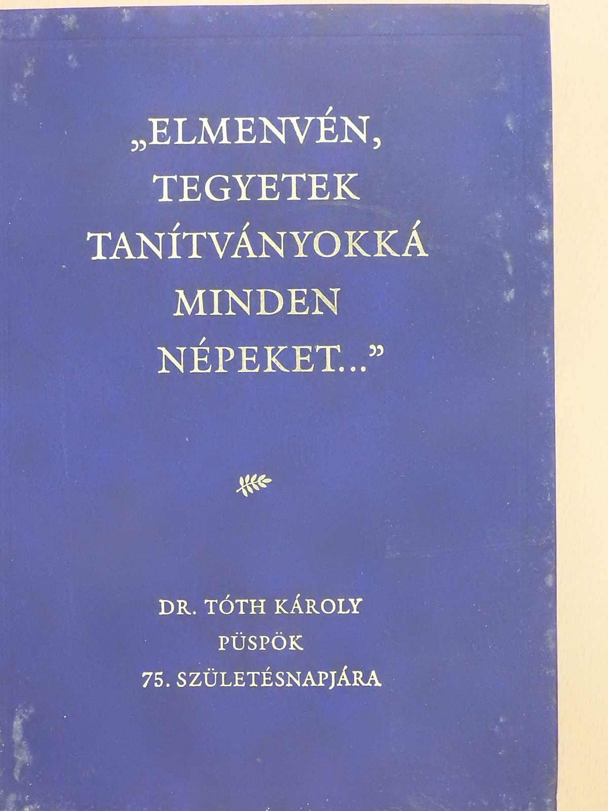 Bölcskei Gusztáv - "Elmenvén, tegyetek tanítványokká minden népeket..." (dedikált példány) [antikvár]